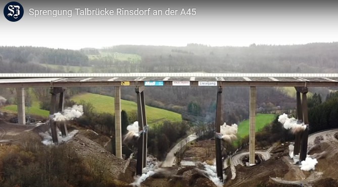 تفجير جسر بارتفاع 70 مترا في ألمانيا